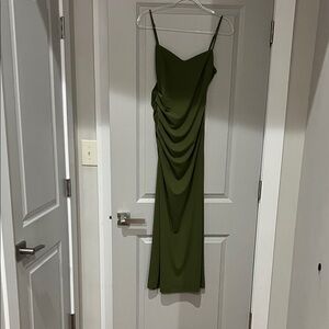 Zara Olive Green Maxi Dress